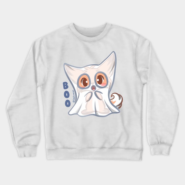 Adorable Ghost costume Fox boo Crewneck Sweatshirt by Kyumotea